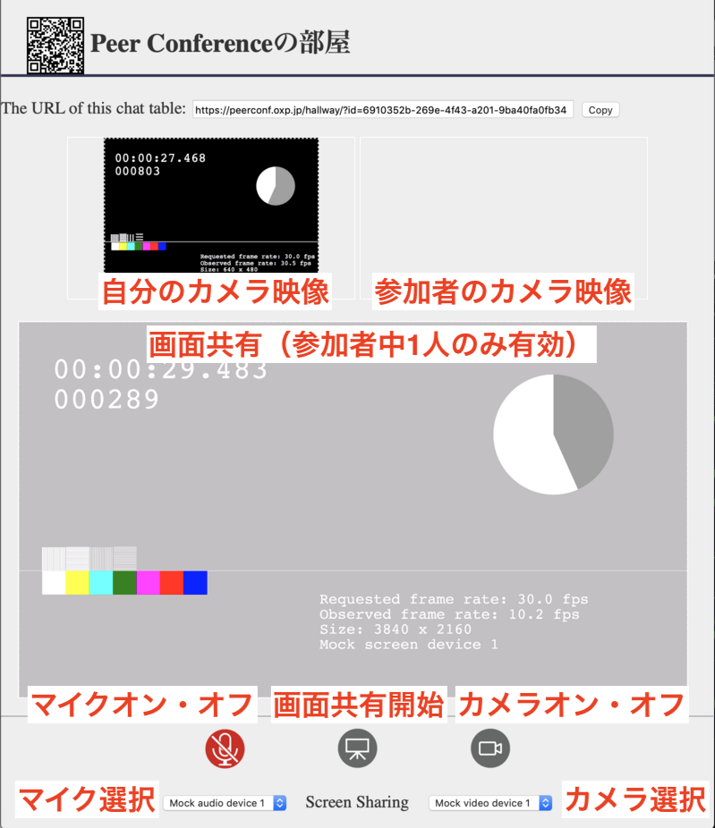 チャットテーブル画面